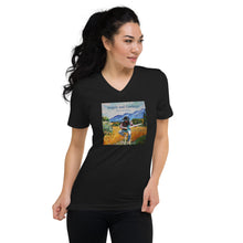 Load image into Gallery viewer, Angels and Cowboys - Album Cover - Short Sleeve V-Neck T-Shirt (Unisex)